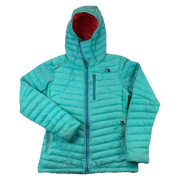 The North Face Steep Series Womens Medium Green Hooded Goose Down Puffer Jacket - Picture 1 of 8